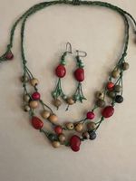 Collier et boucles d'oreilles ethniques graines