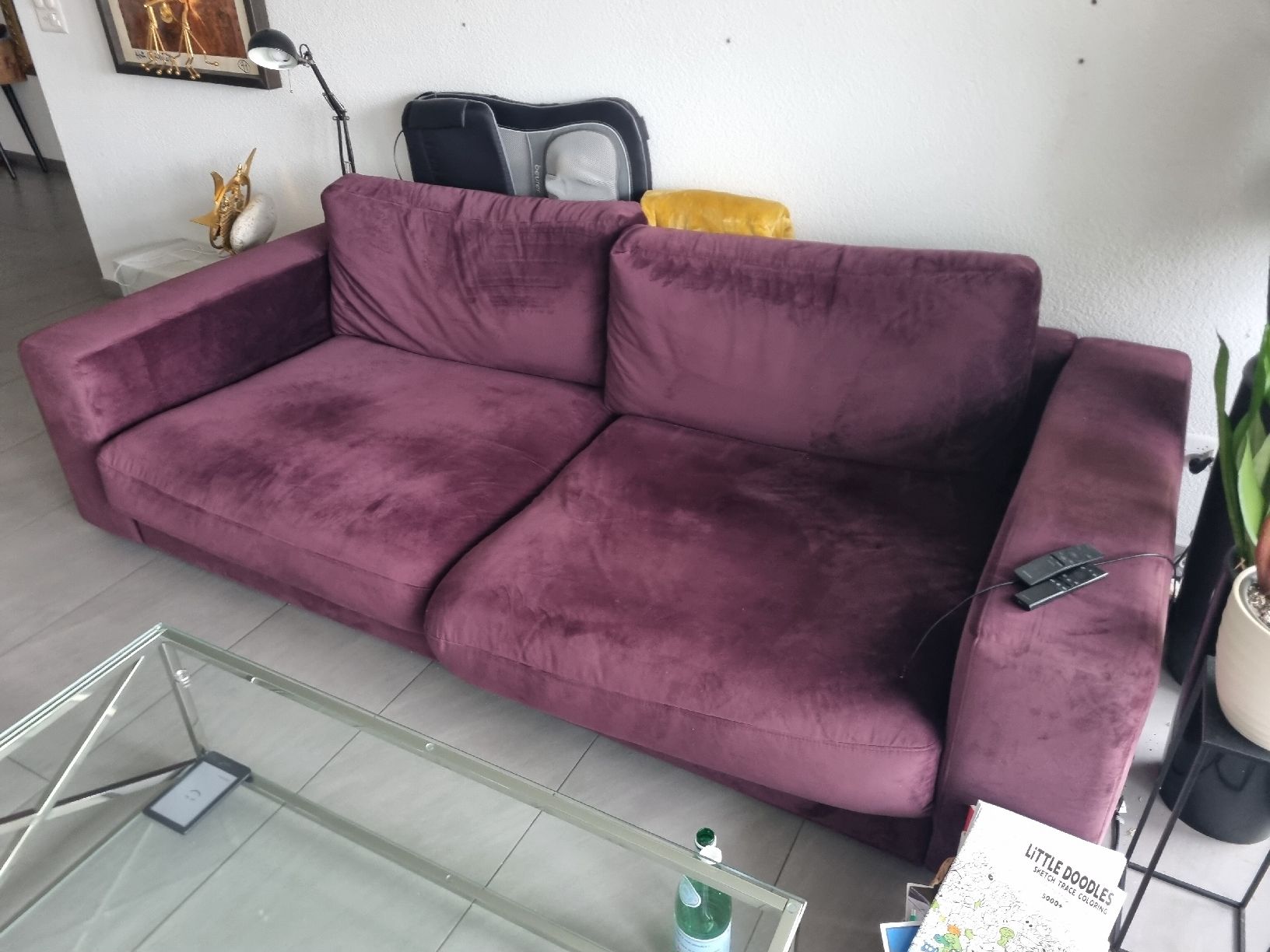 Divani: Grosses Sofa Burgundrot – Usato da Geroldswil venduto da Fant24