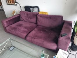Grosses Sofa Burgundrot