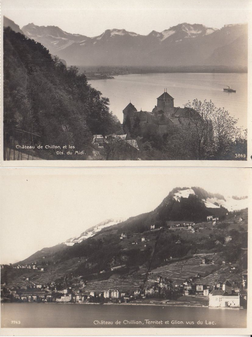 Cartoline postali: Chillon Château, ca. 1930, 11 Karten – Usato da Bürglen TG venduto da StampGraf 3