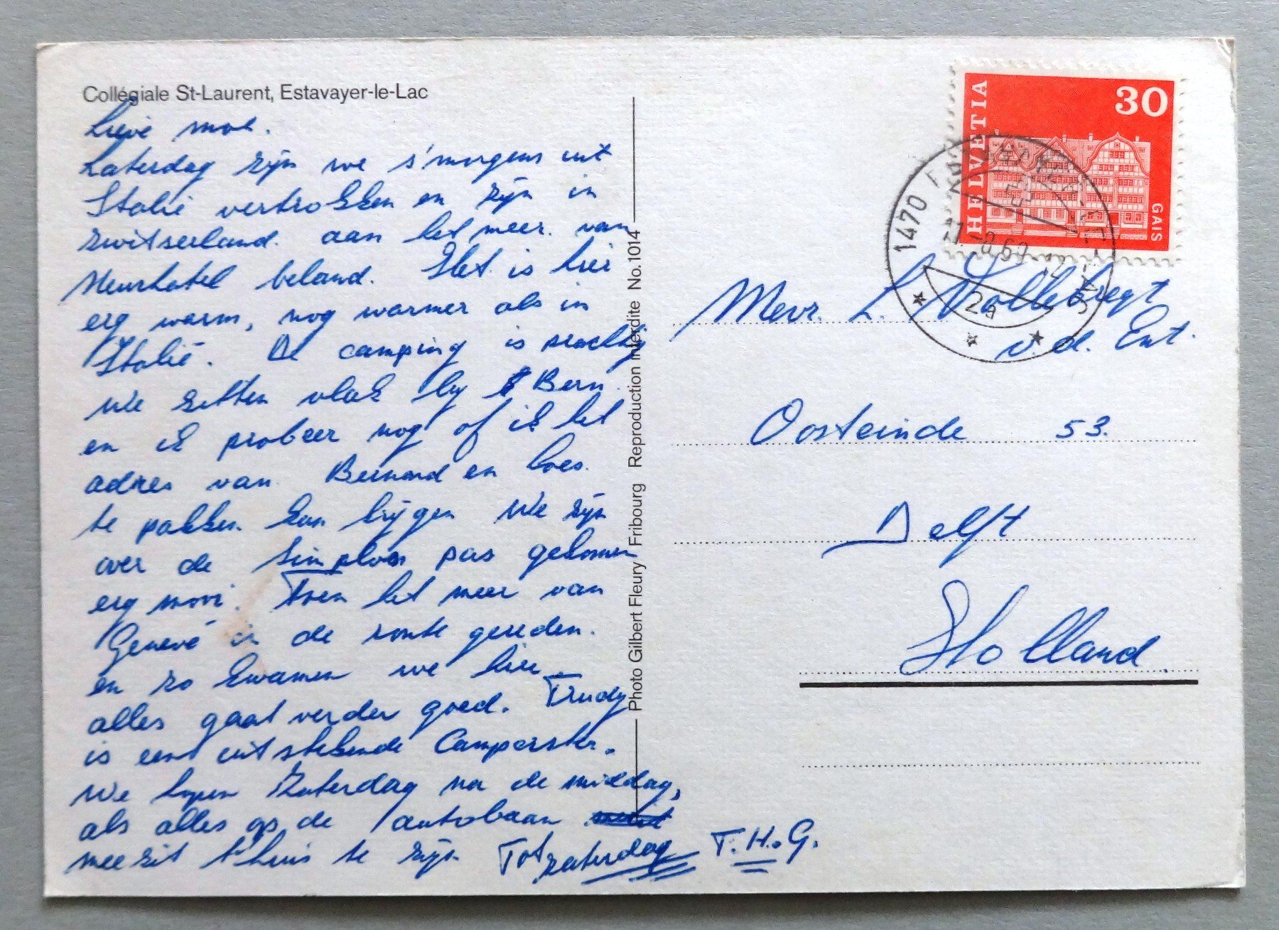 Cartes postales: Collégiale St-Laurent, Estavayer-le-Lac – D'occasion à Fétigny par Billy2miny 1