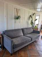 Sofa und Sessel (2.95cm und 130cm breit) grau, guter Zustand