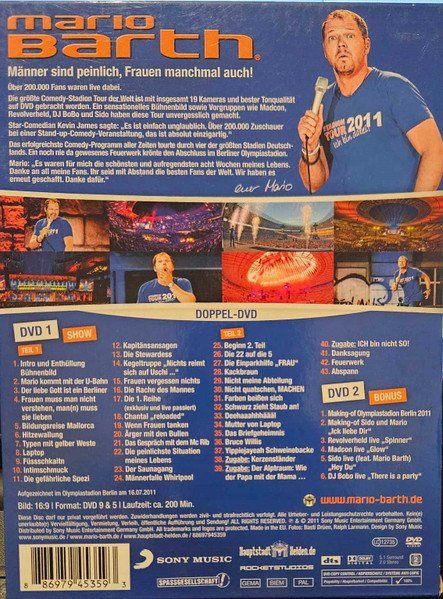 Tutti i DVDs: Barth Mario: Stadion Tour 2011 - 2DVD – Nuovo e nell'imballaggio originale da Steinhausen venduto da Vilivinili 1