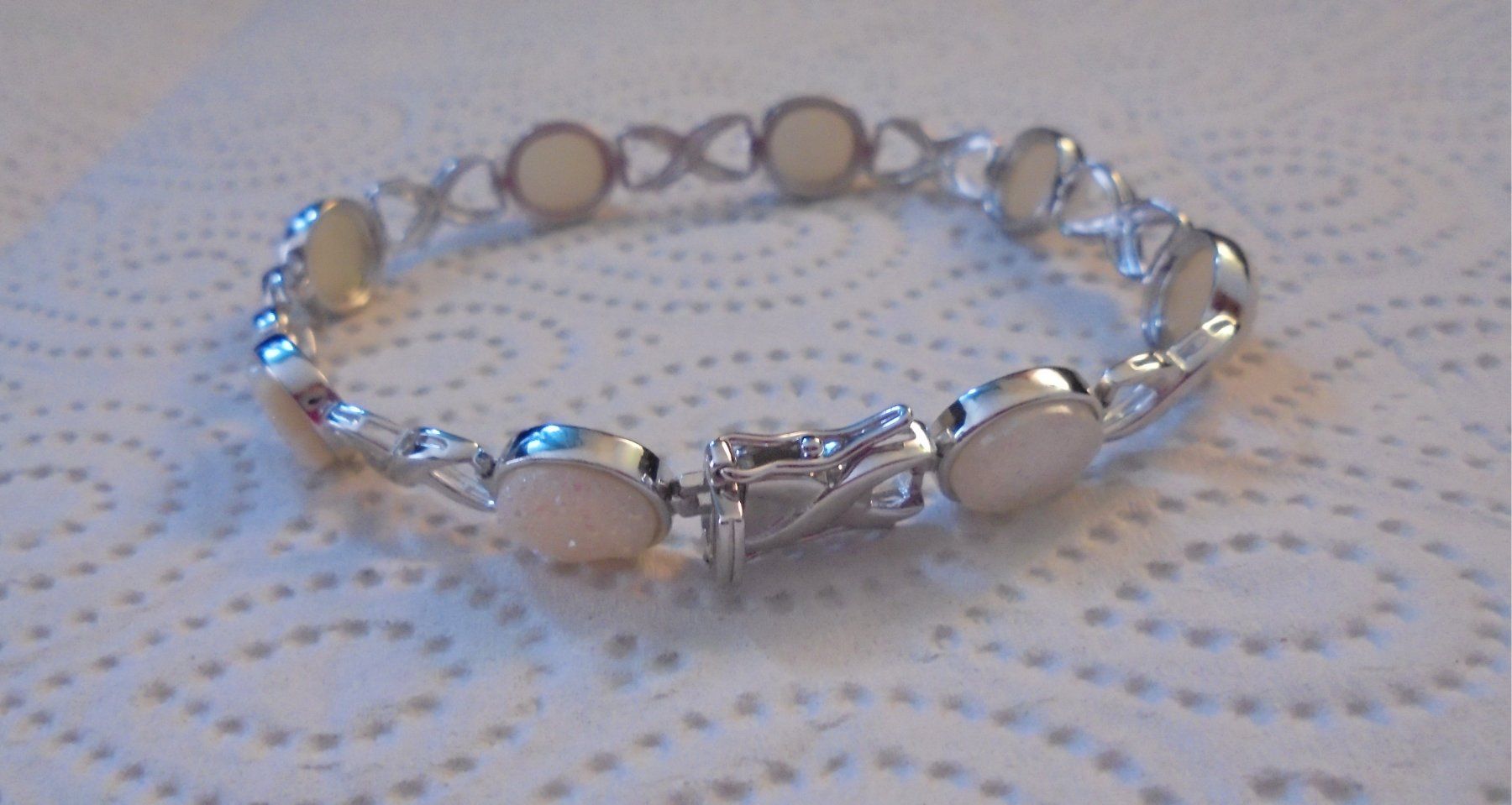 Armbänder & -reifen: Echtschmuck: Perlenschimmer-Glitzer-Quarz-Silberarmband – Neu (gemäss Beschreibung) aus Zuchwil von maumauchi 6