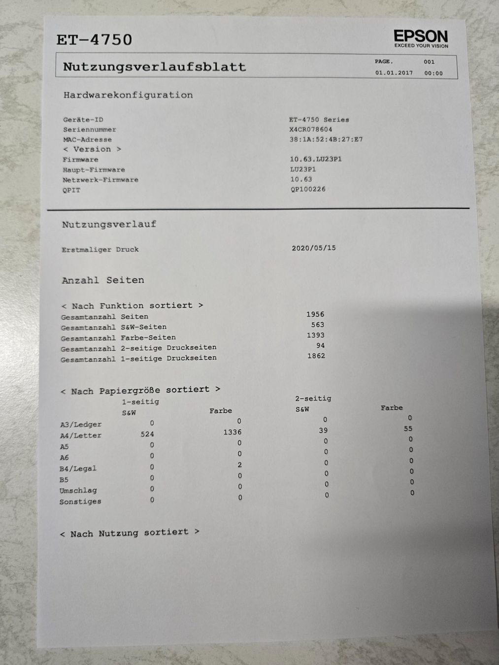 Epson Stampanti: Epson EcoTank ET-4750 mit 6x Epson-Tinte 102 – Usato da Liestal venduto da Technikmeister 5