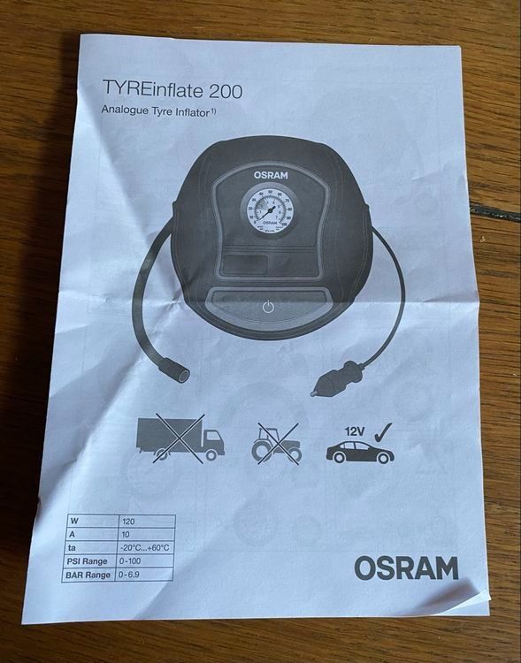 Osram Kompressoren: OSRAM Luftkompressor 12V DC NEU – Neu (gemäss Beschreibung) aus Fraubrunnen von schlafenKuh 1