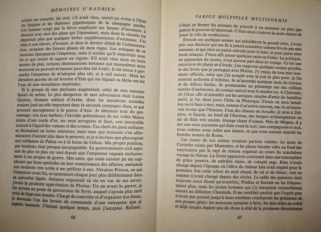 Libri: Mémoires d'Hadrien, Marguerite Yourcenar – Usato da Châtelaine venduto da fil_7lqg 3