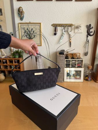 Gucci GG vintage Canvas Boat Pochette🖤