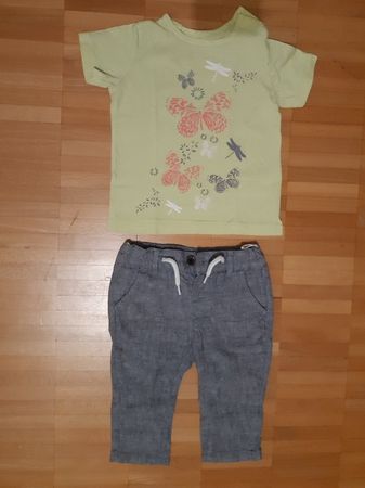 Sommer-Set T-Shirt + leichte Hose Gr. 74