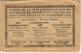 Bundesfeier Postkarten 1918 - Original Couvert