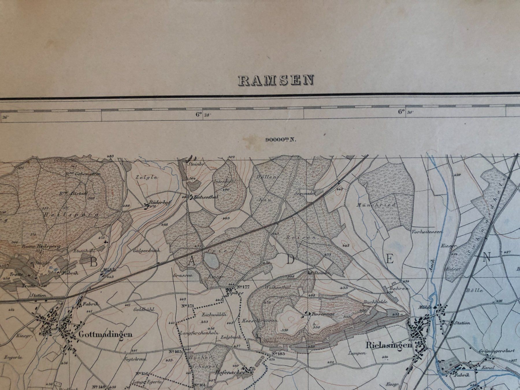 Cartine & Atlanti: Siegfriedatlas Bl. 46: Ramsen 1885 – Usato da Zürich venduto da allp 2