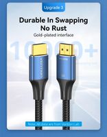 8K HDMI 2.1 Kabel, Ultra HD 48Gbps Ethernet High Speed, 2m
