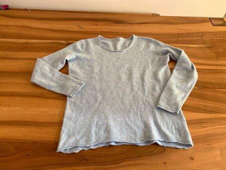 Cashmere Pullover, hellblau, Gr. S/M, Kuschelweich