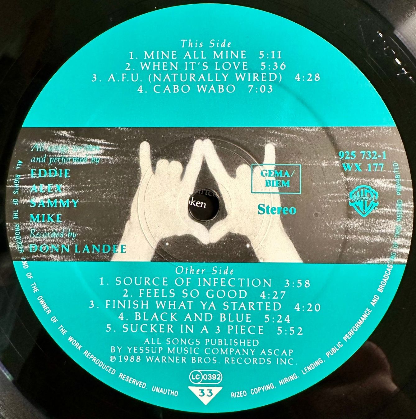Dischi in vinile: Van Halen - OU812 // LP: VG+; Sleeve: VG++ – Usato da Zürich venduto da saltbee 2