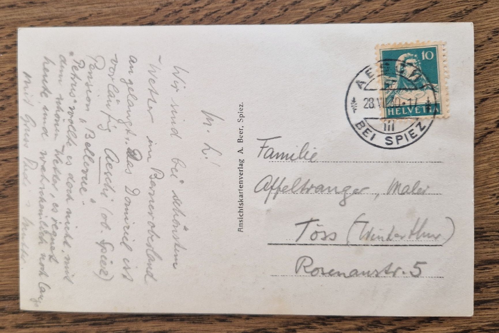 Cartoline postali: Aeschi Dorfpartie 1930 – Usato da Ebikon venduto da Donar50 1