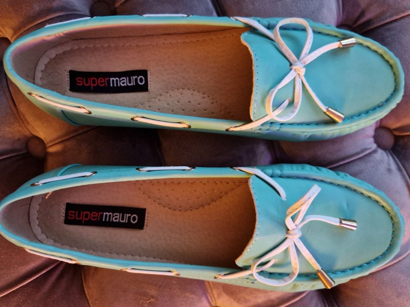 Damenschuhe: Türkiser Kunstleder-Mokassin – Neu (gemäss Beschreibung) aus Oberengstringen von Sheera7