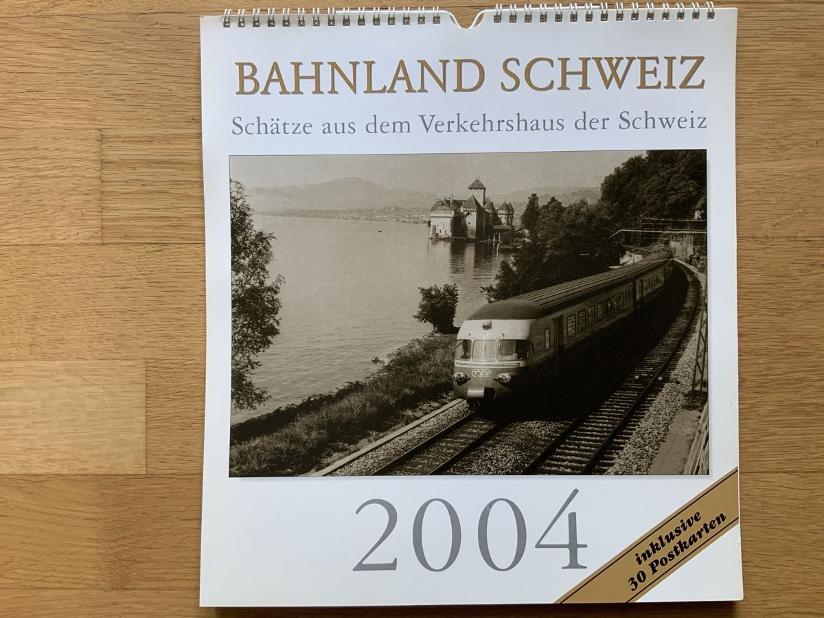 Calendari: Eisenbahn Kalender 2004 SBB 12 MT. / 30 Postkarten – Usato da Frauenfeld venduto da CSM71