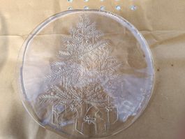 Weihnachtsplatte Glasplatte Tannenbaum 30 cm