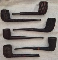 6er Set rustizierte Briar-Pfeifen- gepflegte Estate-Sammlung