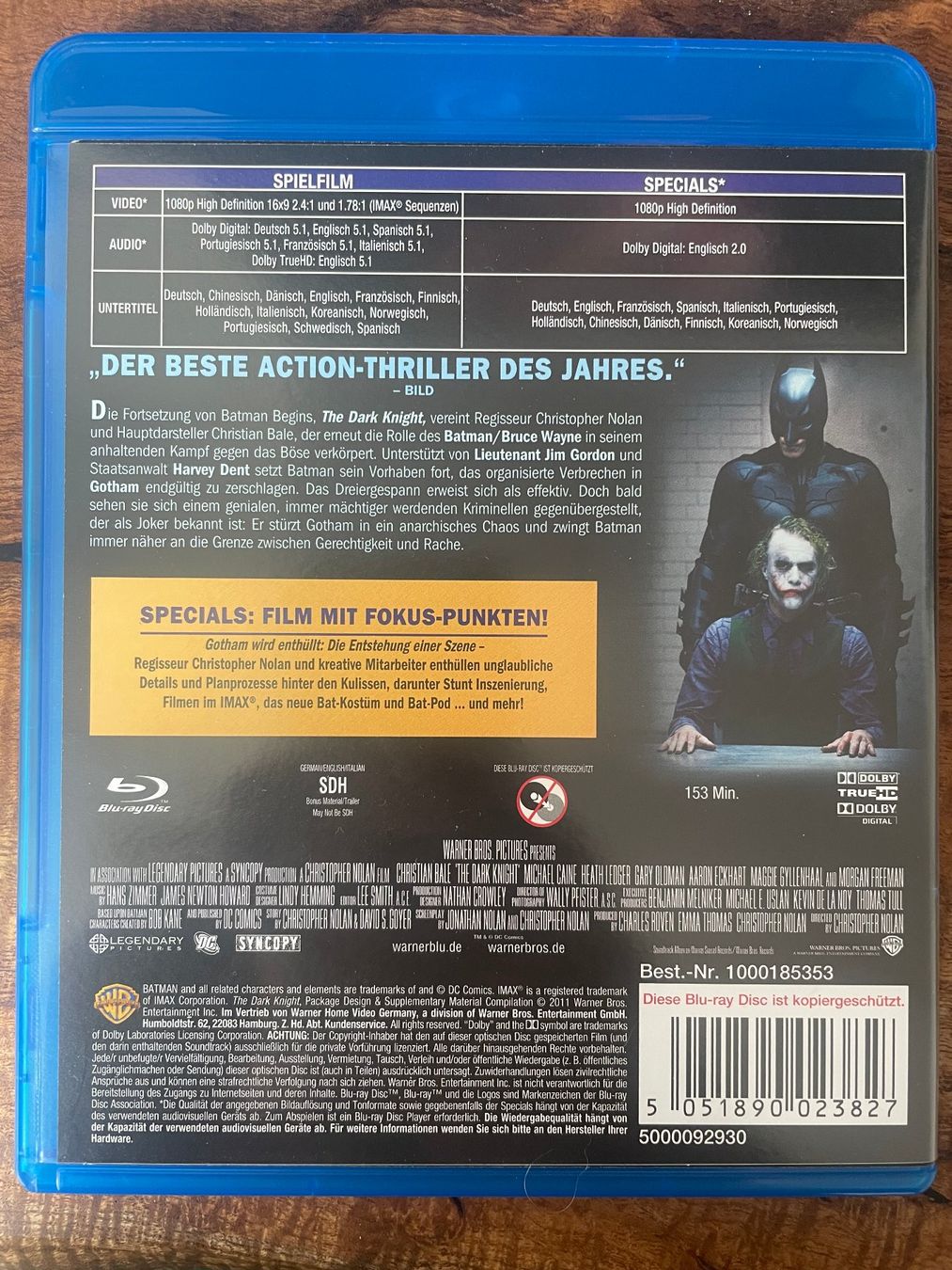 Alle DVDs: The Dark Knight - blu-ray – Gebraucht aus Vevey von c_lathion 1
