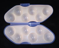 TUPPERWARE Kolumbus Eierbehälter Eierbox für 6 Eier – Blau