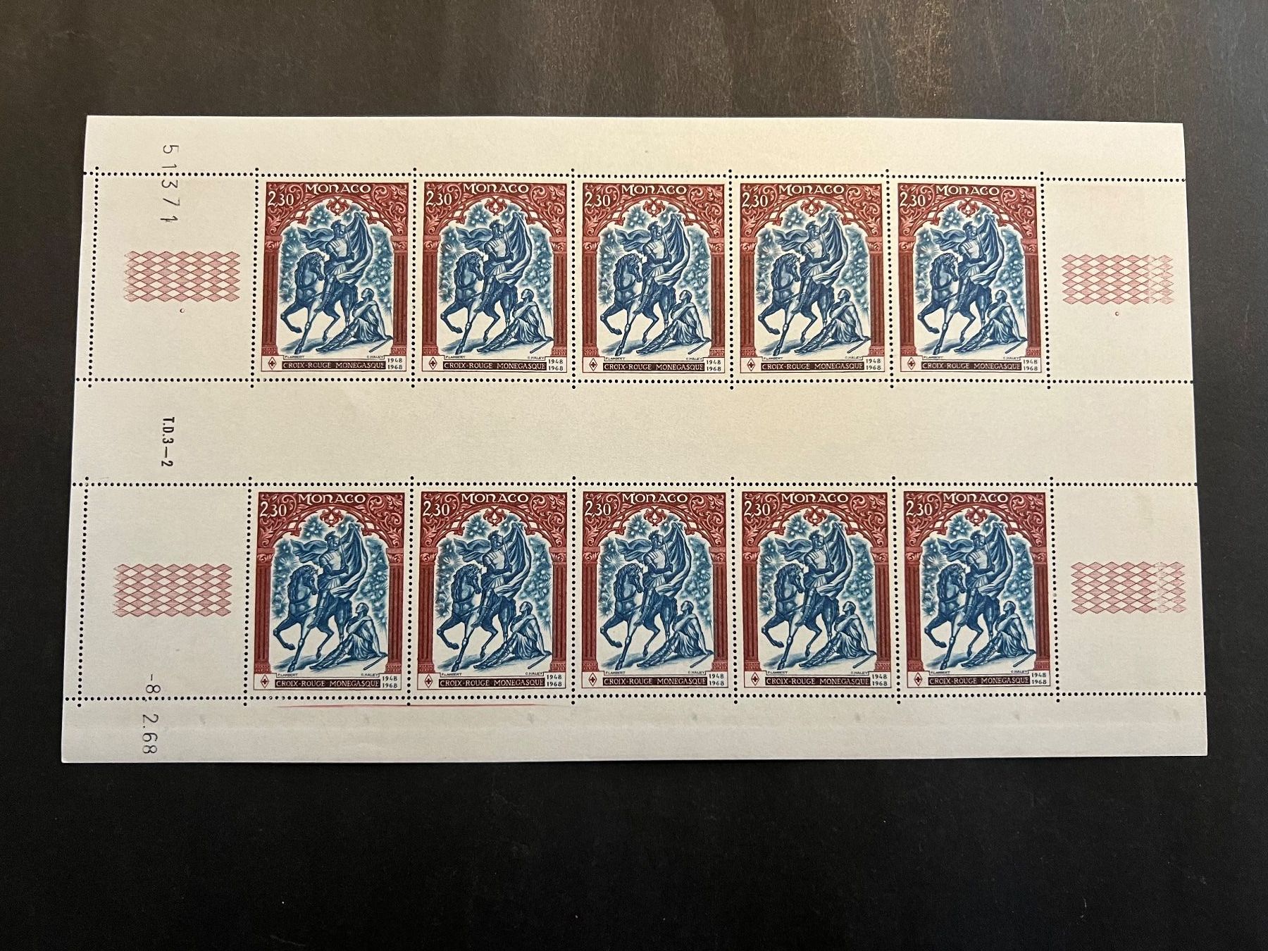 Tutti i francobolli: Monaco 1967 Gemälde Croix-Rouge Bogen **(144) – Usato da Hinwil venduto da Sidi4