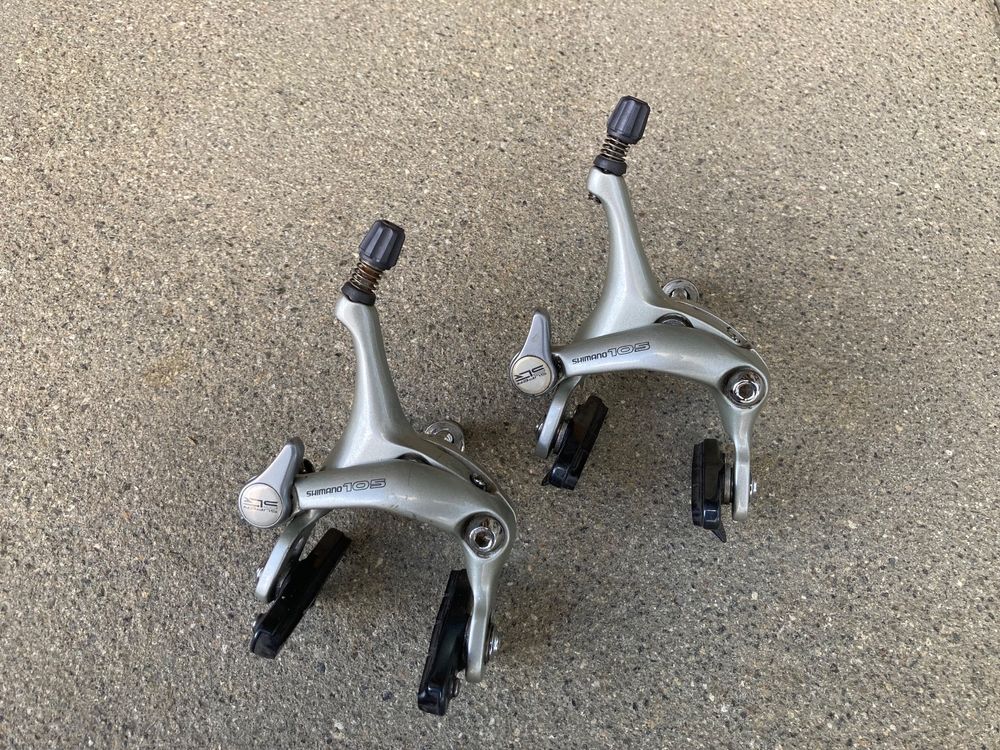 Leviers De Frein Shimano 105 SLR BL-1051 Années 80 - Capots Blancs Pour Vélo Route