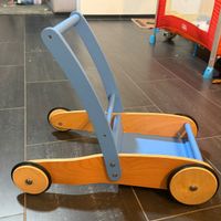 Baby-Lauflernwagen aus Holz – Blau/Natur – guter Zustand