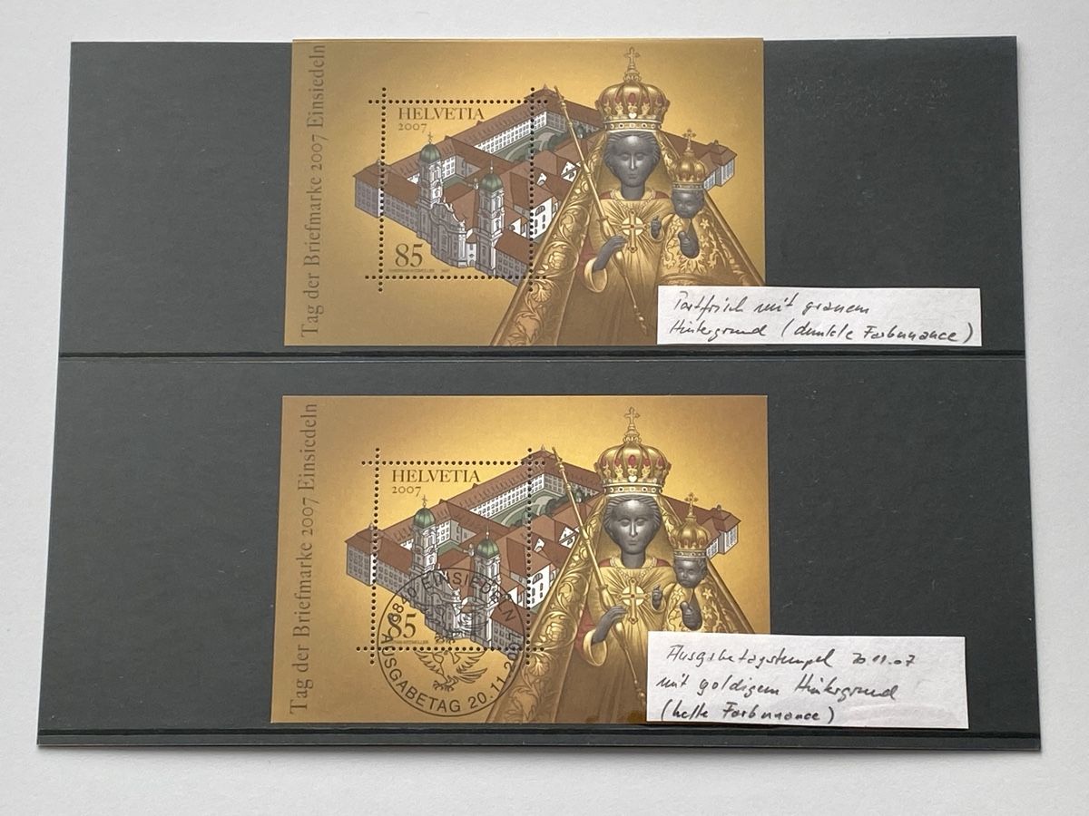Tutti i francobolli: Tag der Briefmarke 2007 Einsiedeln, Postfrisch & Ausga.Stem. – Usato da Emmenbrücke venduto da Raro-Valioso