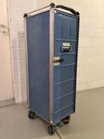 Flugzeugtrolley Blau mit 7 Fächern