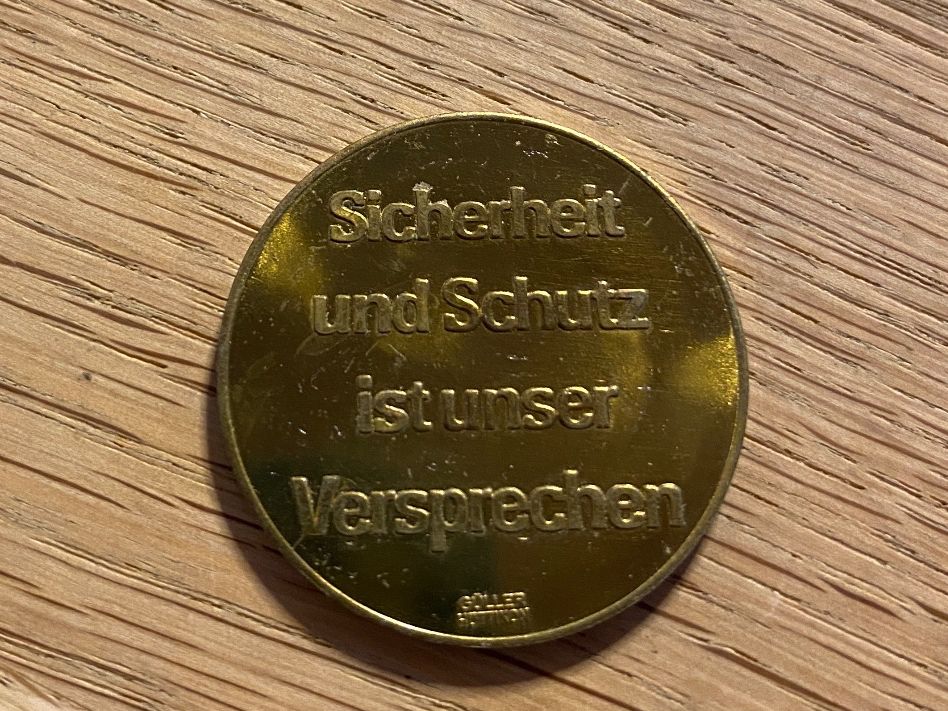 Medaglie: Hans Frey Bewachungs Gesellschaft Basel Jeton – Usato da Vilters venduto da Zwaergli13 1