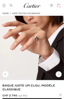 Cartier Juste Un Clou Ring, Classic Model - Size 55
