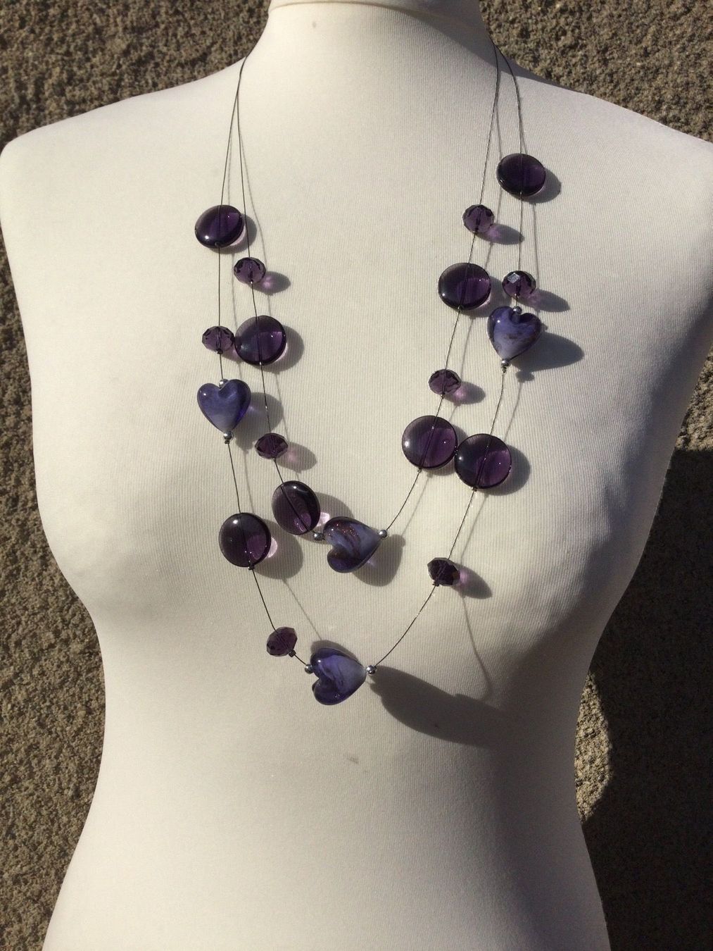 Ketten: Collier + Boucles perles verre améthyste – Neu und originalverpackt aus Agiez von chouchanelle 7