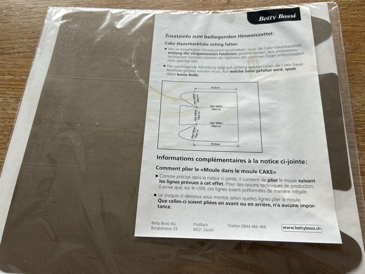 Betty Bossi Teglie da forno: Cake Backfolie Betty Bossi – Nuovo e nell'imballaggio originale da Wichtrach venduto da henzmann1 1