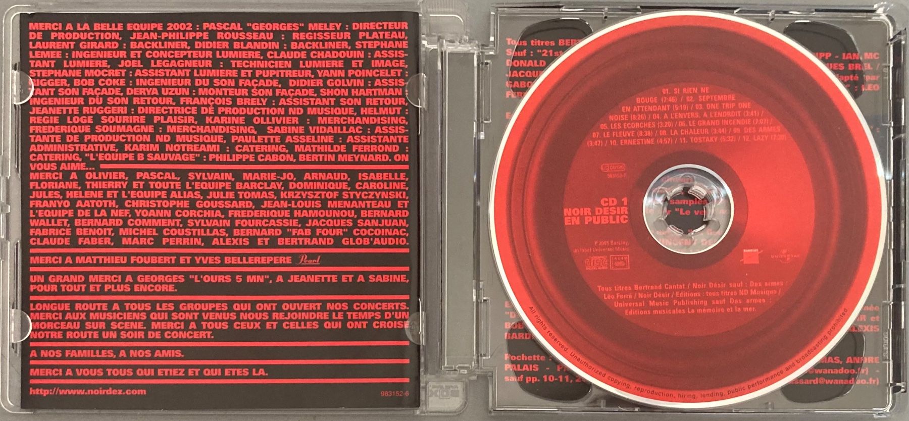 CDs: NOIR DESIR - EN PUBLIC – D'occasion à Poliez-Pittet par Newtown-Records 2