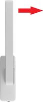 PSK Drehgriff Dirigent 966/976 DIN Links Weiss mit Schloss