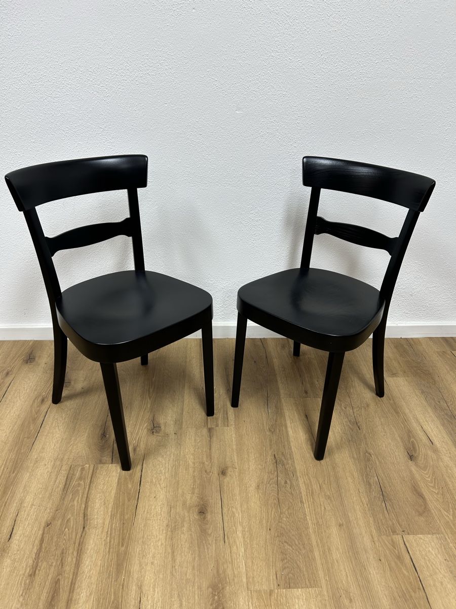 Horgen Glarus Stühle: 2er Set Beizenstühle Horgen Glarus schwarz – Gebraucht aus Basel von MoebelSackmann 1