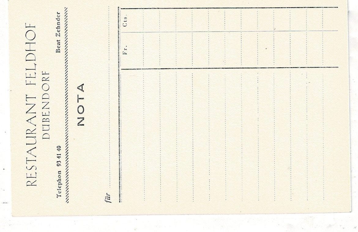 Cartes postales: Restr. Feldhof Dübendorf – D'occasion à Sulz AG par Oberdanne8