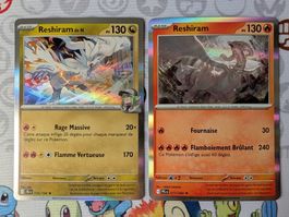 🇫🇷 Lot 2 cartes holo Reshiram (PFL/JTG) FR
