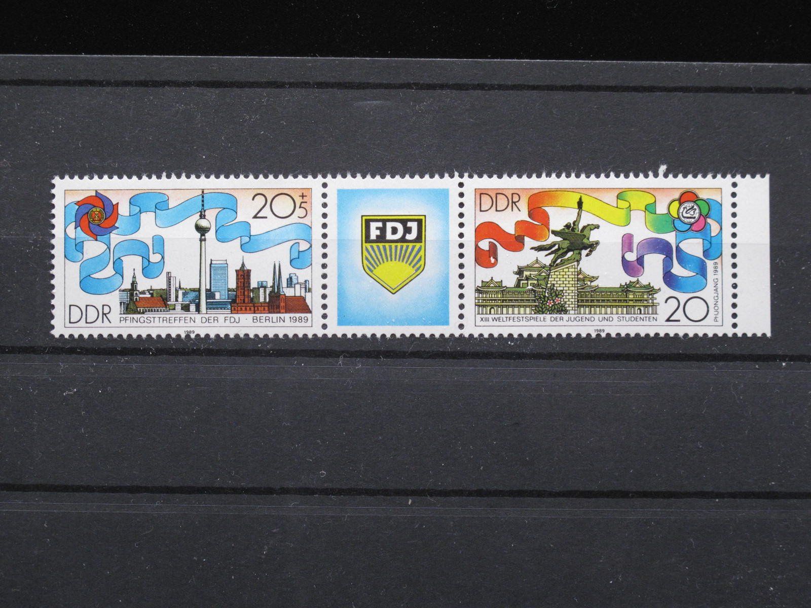 Tutti i francobolli: DDR 1989 Pfingsttreffen der Jugend ** – Usato da Wil SG venduto da fva01