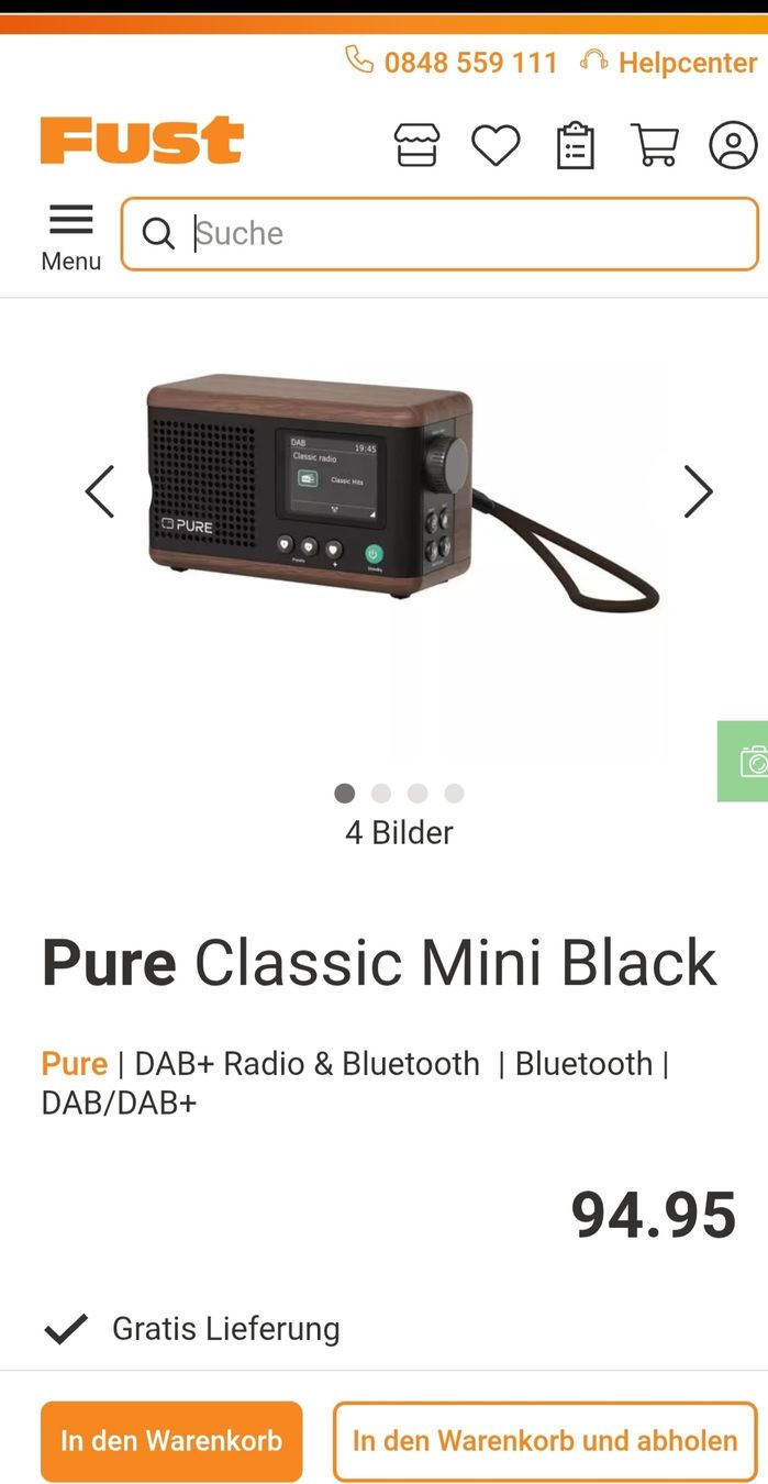 Radios: Pure Classic Mini PureDAB+ Radio & Bluetooth  – Gebraucht aus Zollikofen von zar_j67f 9