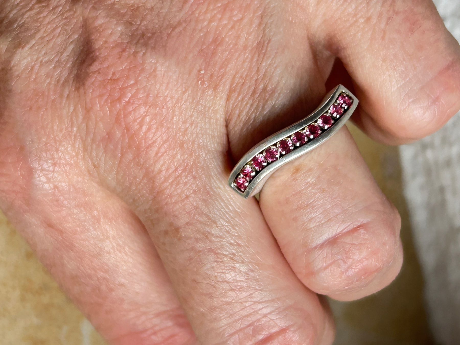 Anelli: Silberring grün/rosa/weiss SWING LINE – Nuovo e nell'imballaggio originale da Dittingen venduto da Bijoubelle 4