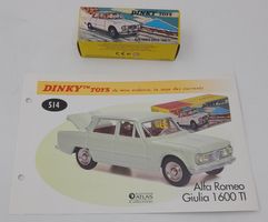 Dinky Toys Atlas 514 Alfa Romeo Giulia 1600 TI miniature
