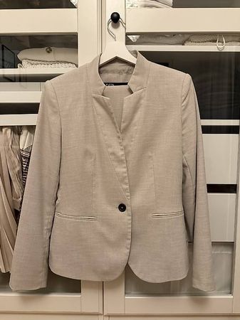Damen Blazer und Hosen Anzug in Beige Gr. M