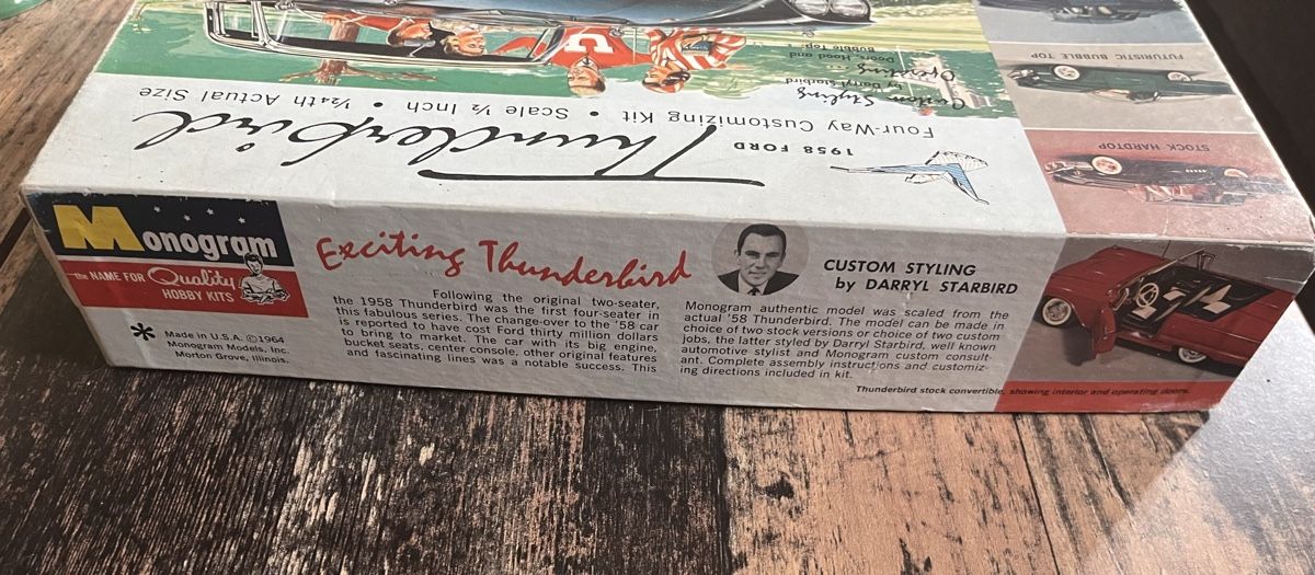 Ford Modellini d'auto: Karton von Monogram 1958 Ford Thunderbird, mit Ersatzteile – Difettoso da Niederhünigen venduto da Auschra 6