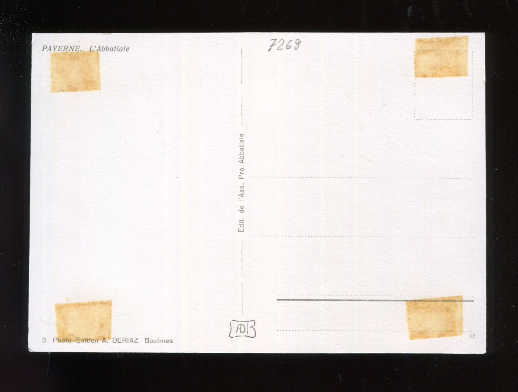 Cartoline postali: Payerne, L'Abbatiale – Usato da Aarau venduto da Elmaar41 1