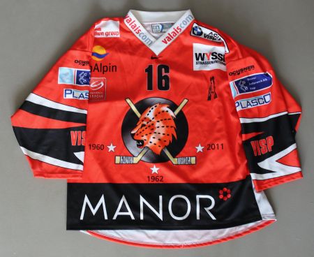 Trikot, Eishockey, EHC Visp, Anthamatten Nummer 16