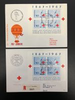 2 FDC 100 Jahre Rotes Kreuz (Block)
