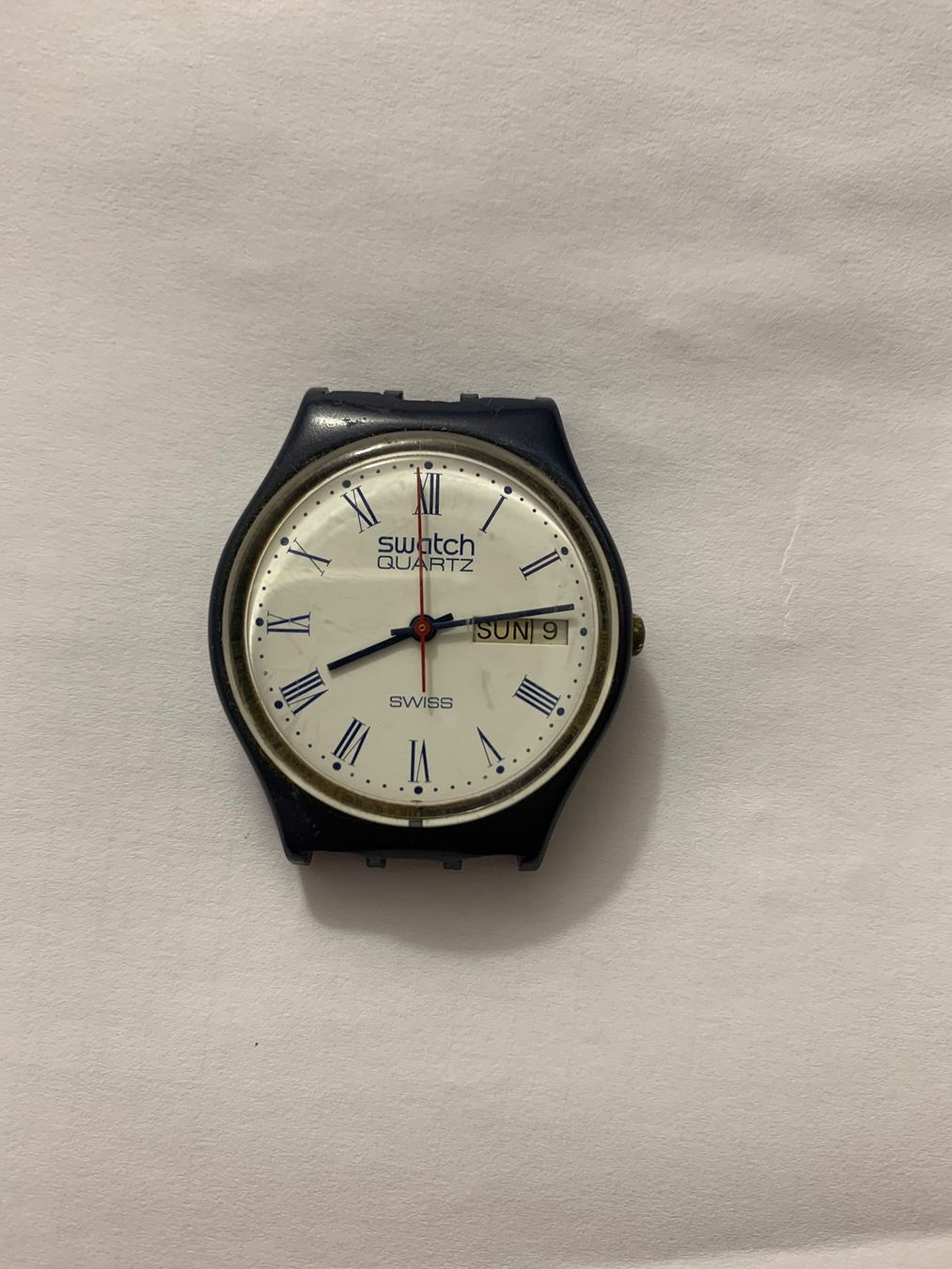 Swatch Orologi: Swatch Gent 1983 Vintage Uhr Code 583 läuft – Usato da Goldau venduto da WatchDealer1