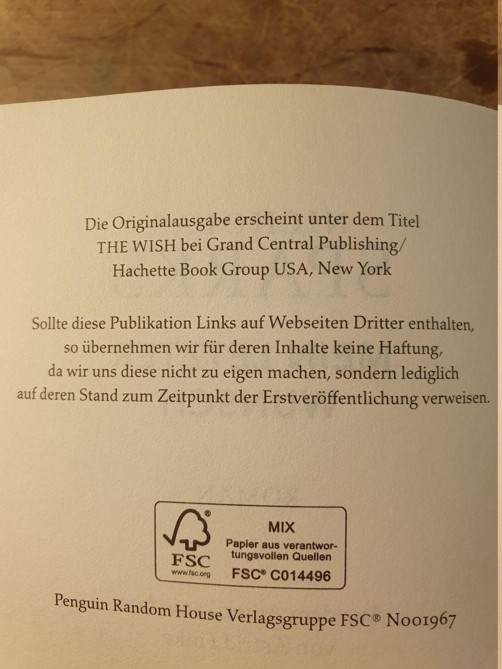 Libri: Mein letzter Wunsch - Nicholas Sparks – Usato da Zürich venduto da loosebone 4